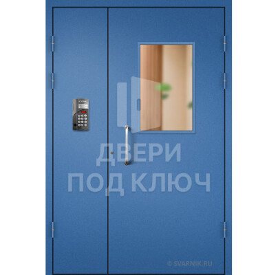 Входная подъездная дверь с окном ДПК-13756